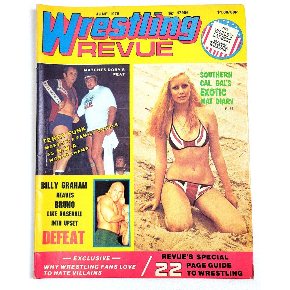 WRESTLING REVUE - JUNE 1976  - BILLY BRAHAM / TERRY FUNK / SOUTHERN CAL‎ GAL